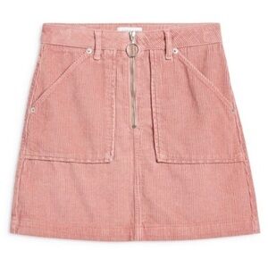 Topshop Pink Moro Corduroy Mini Skirt Size 14